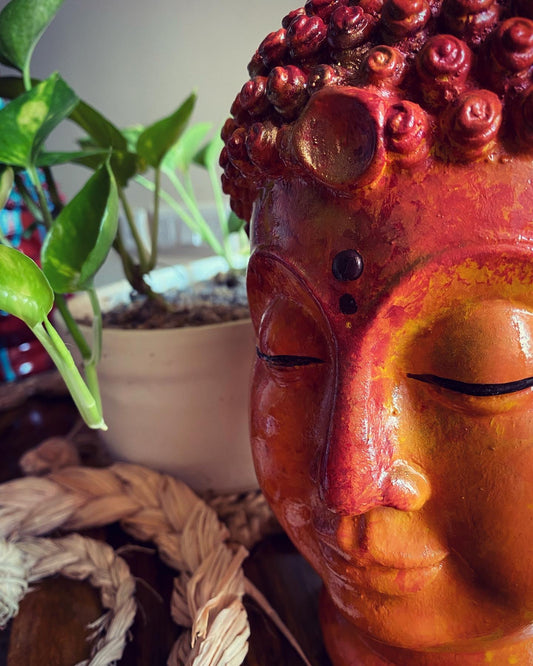 Terracotta Tranquility – Handcrafted Buddha Head 🧡🌿