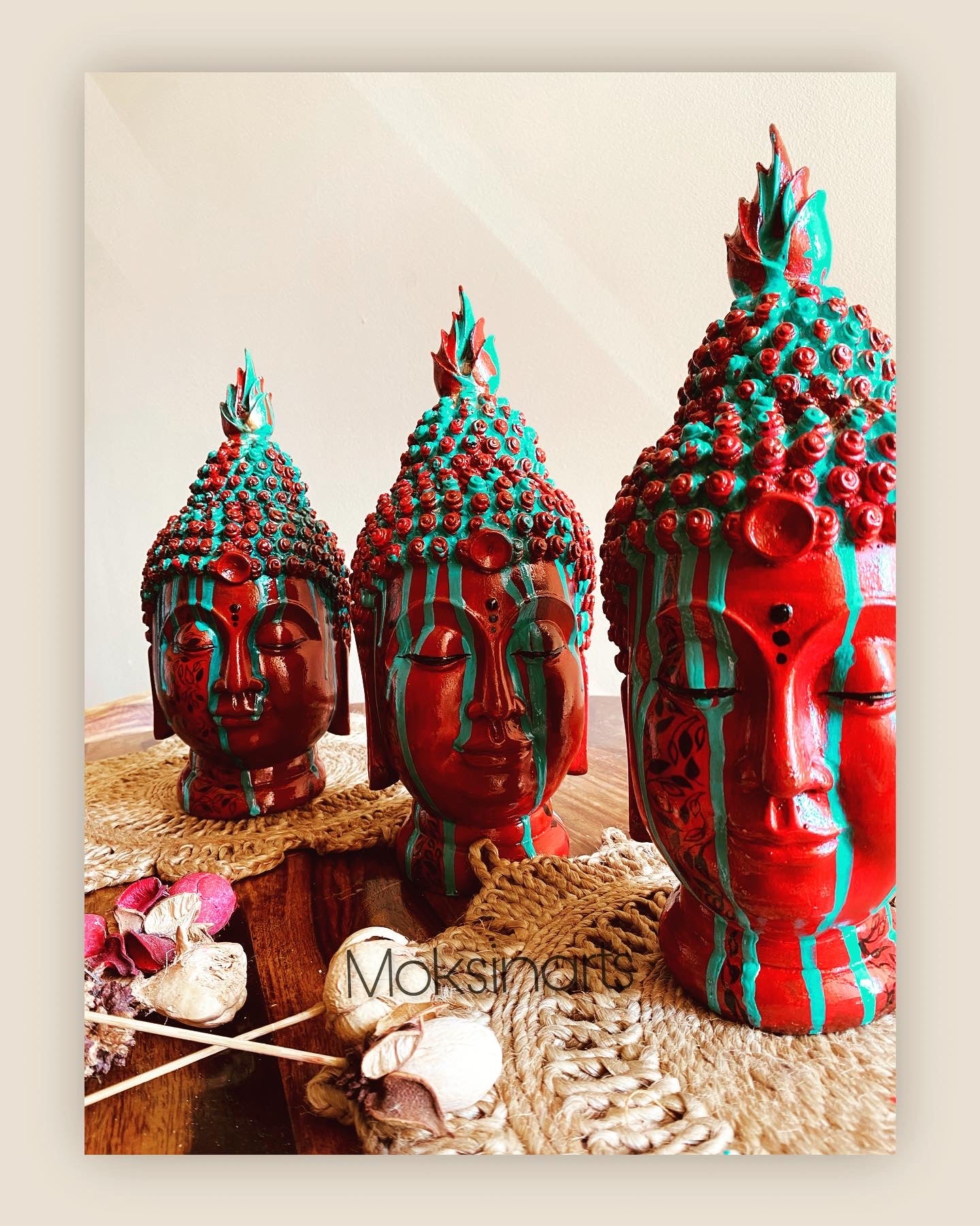 Handpainted Polyresin Buddha Figurine