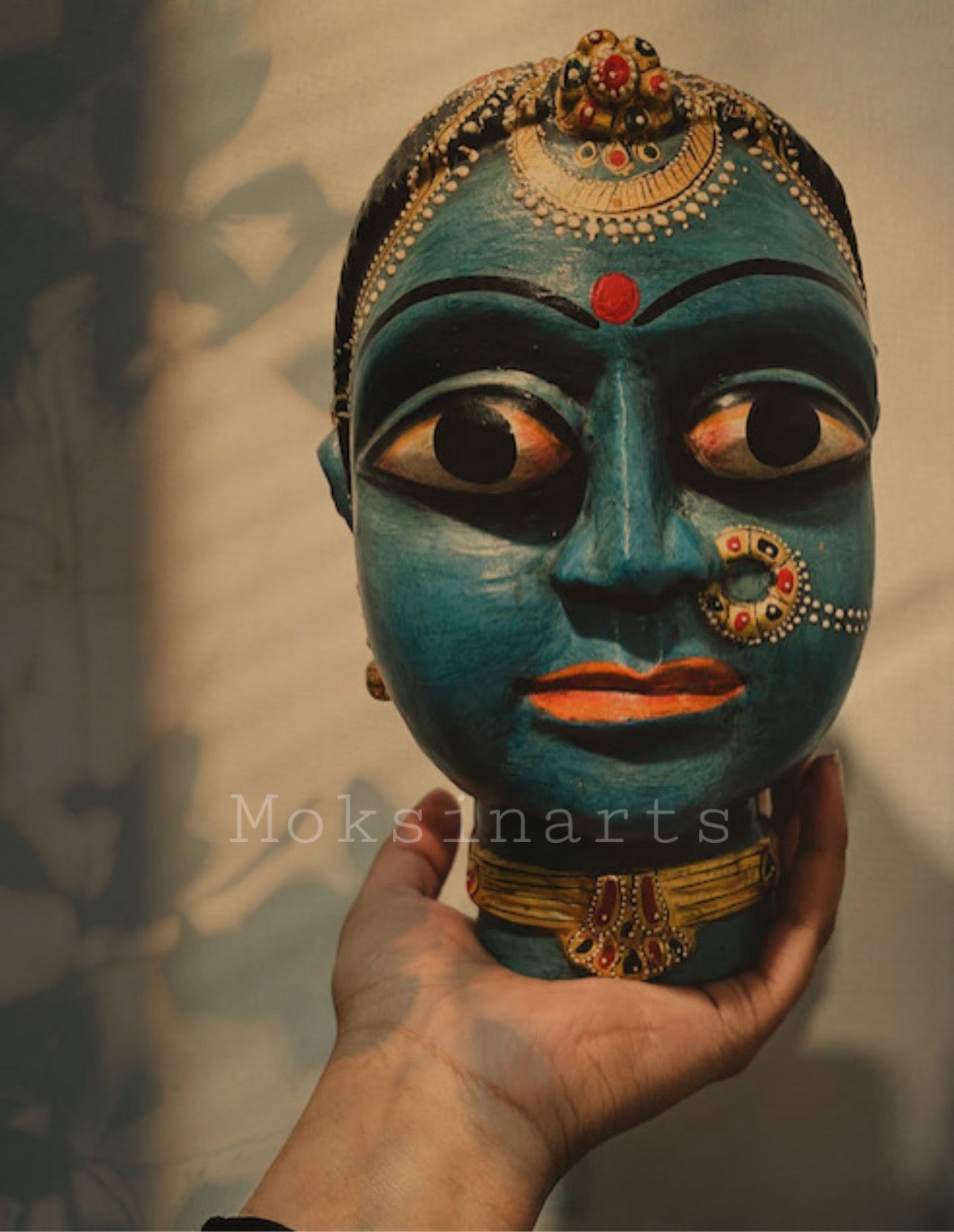 Handcrafted Wooden Tribal Head (Gauri) – A Timeless Cultural Treasure 🎭🌿