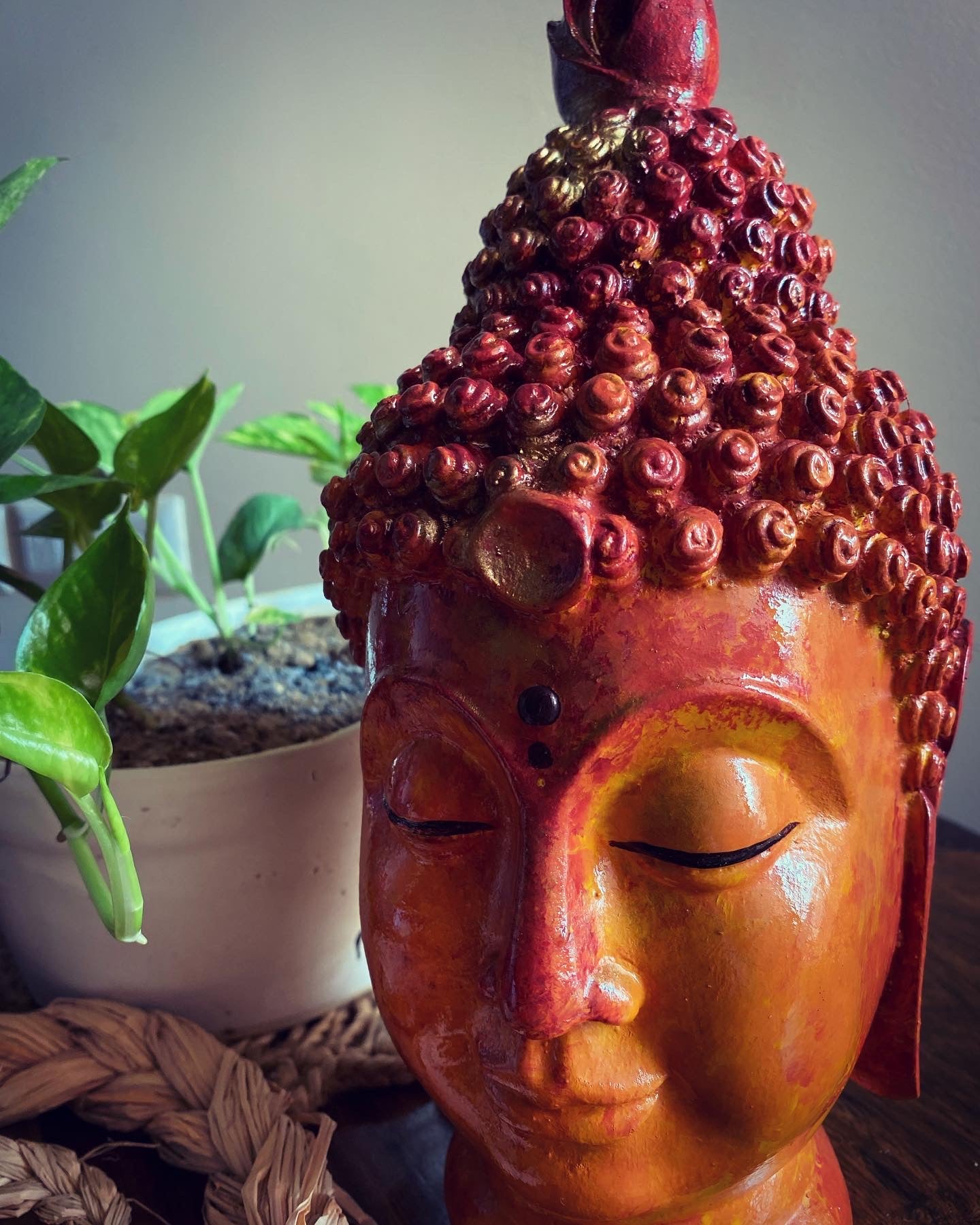 Terracotta Tranquility – Handcrafted Buddha Head 🧡🌿