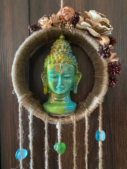 Tranquil Flow – Buddha Dreamcatcher Wall Hanging 🌿✨